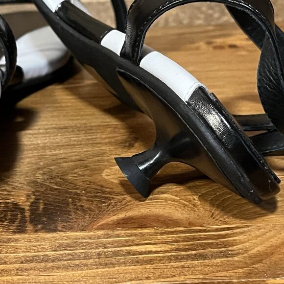 Jeffrey Campbell Women’s Heeled Sandals Size 7.5 Black White Daisy Boho Spring - Picture 14 of 15